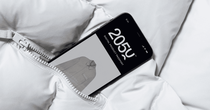 A mockup of the 2050 digital fasgion passport platform