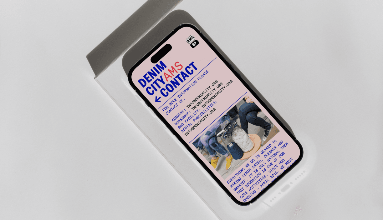 A mockup of the design of the Denim City platform